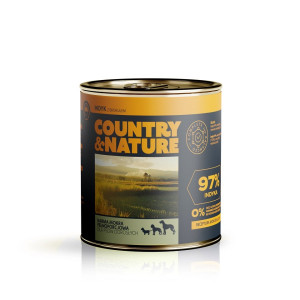 850 g Bezzbożowa mokra karma - indyk z brokułem - COUNTRY&NATURE