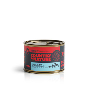 410 g Bezzbożowa mokra karma wołowina z warzywami - COUNTRY&NATURE