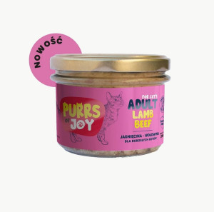 200 g Purrs of Joy - bezzbożowa mokra karma dla kota - jagnięcina-wołowina w słoiku 200 g - CONI