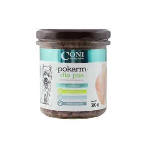 300 g Pokarm dla psa z indykiem w słoiku 300 g - CONI