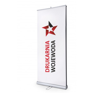 Kaseta aluminiowo-plastikowa roll-up double dwustronny 100x200 cm blockout 330g z torbą – widoczność z obu stron