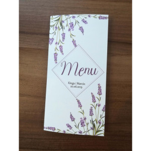 Menu weselne dl składane wrzos