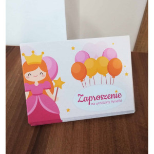 Zaproszenie na urodziny princess