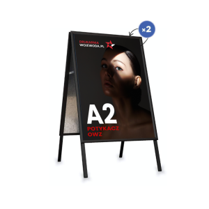Czarny potykacz owz a2 42×59,4 cm 6,75 kg dwustronny – skuteczna reklama