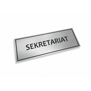 Tabliczka na drzwi 15x5cm srebrna