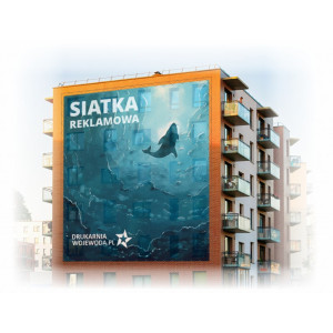 Siatka mesh baner reklamowy 270g dziurkowany– odporny na silny wiatr