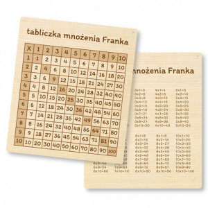 Tabliczka mnożenia drewniana