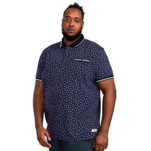 Duża męska koszulka polo w arbuzy Duke D555 Rover granatowa (6XL) | 6XL