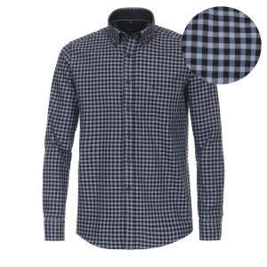 Duża męska koszula w kratę długi rękaw Casa Moda 434110700-100 niebieska (6XL) | 6XL