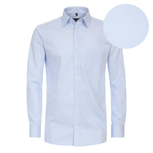Duża męska koszula w paski długi rękaw Casa Moda 334098000-100 błękitna (56R) | 56R