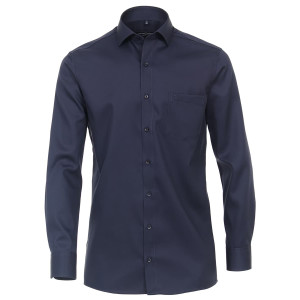 Duża męska gładka koszula długi rękaw Casa Moda 6880-116 granatowa (46R) | 46R