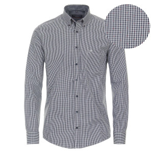 Duża męska koszula w kratę długi rękaw Casa Moda 434113400-101 granatowa (6XL) | 6XL