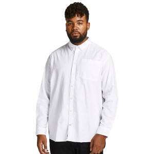 Duża koszula męska z długim rękawem gładka Jack & Jones 12190444 biała (4XL) | 4XL