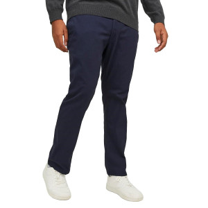 Duże męskie spodnie chinosy Jack & Jones 12243603 granatowe (48SS) | 48SS