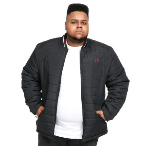 Duża męska kurtka jesienno zimowa pikowana Duke D555 Jeremy czarna (2XL) | 2XL