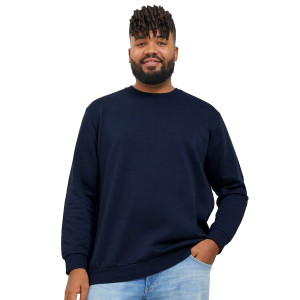 Duża męska bluza wkładana przez głowę Jack & Jones 12250594 granatowa (8XL) | 8XL