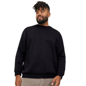 Duża męska bluza wkładana przez głowę Jack & Jones 12250594 czarna (7XL) | 7XL