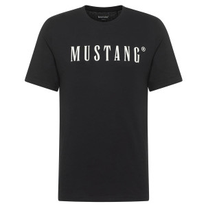 Duży t-shirt koszulka męska Mustang 1014695-4142 czarna (5XL) | 5XL