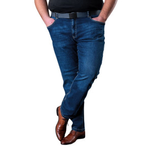 Duże męskie spodnie jeansy Duke D555 Ambrose granatowe (52L) | 52L