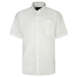 Duża koszula męska gładka z krótkim rękawem Kam 660 kremowa (6XL) | 6XL