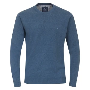 Duży męski sweter gładki wkładany przez głowę Redmond 500-121 niebieski (3XL) | 3XL