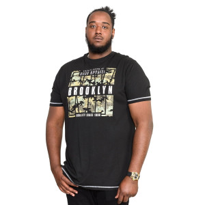 Koszulka t-shirt dla wysokiego mężczyzny (TALL) z nadrukiem Duke D555 Bricket czarny (2XLT) | 2XLT