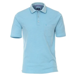 Duża męska koszulka polo gładka Redmond 912-15 błękitna (2XL) | 2XL