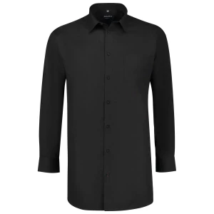 Duża koszula męska gładka z długim rękawem Adamo 179400-700 czarna (5XL) | 5XL