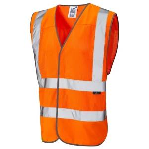 Duża męska kamizelka odblaskowa na rzepę Arlington Leo pomarańczowa (4XL) | 4XL