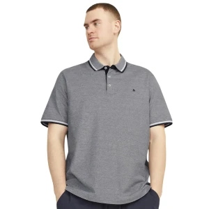 Duża męska polówka koszulka z kołnierzykiem Jack & Jones 12143859 jasnoszara (7XL) | 7XL