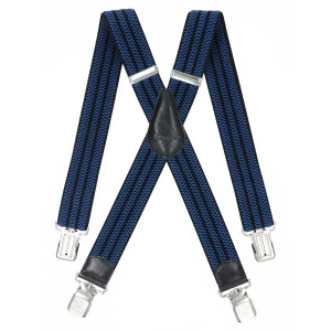 Duże męskie szelki X Ranger 4cm DJ40-084 niebiesko-czarne (170) | 170