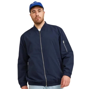 Duża męska kurtka bomberka przejściowa Jack & Jones 12173990 granatowa (7XL) | 7XL