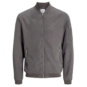 Duża męska kurtka bomberka przejściowa Jack & Jones 12173990 ciemnoszara (5XL) | 5XL