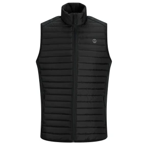Duży męski bezrękawnik kamizelka ze stójką Jack & Jones 12205347 czarna (4XL) | 4XL