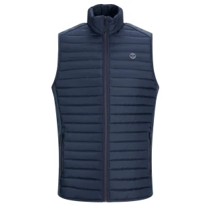 Duży męski bezrękawnik kamizelka ze stójką Jack & Jones 12205347 granatowa (6XL) | 6XL