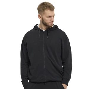 Duża bluza męska rozpinana gładka z kapturem North 56°4 99330-0099 czarna (3XL) | 3XL