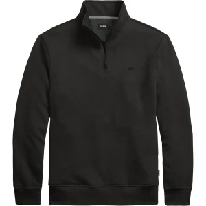 Duża męska bluza na krótki zamek ze stójką Double Urban Outfitters MTOP-1031 czarna (5XL) | 5XL