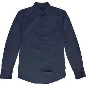 Duża męska koszula długi rękaw gładka elegancka Double Urban Outfitters GS-5039 granatowa (9XL) | 9XL