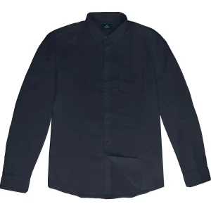 Duża męska koszula długi rękaw gładka elegancka Double Urban Outfitters GS-5041 granatowa  (8XL) | 8XL