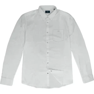 Duża męska koszula długi rękaw gładka elegancka Double Urban Outfitters GS-5041 biała (6XL) | 6XL