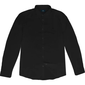 Duża męska koszula długi rękaw gładka elegancka Double Urban Outfitters GS-5041 czarna (8XL) | 8XL