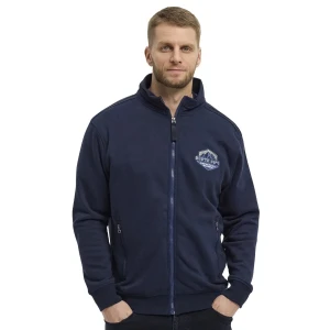 Duża bluza męska rozpinana ze stójką North 56°4 43116-0580 granatowa (7XL) | 7XL