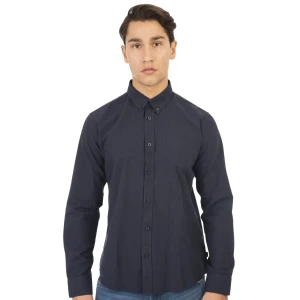 Duża męska gładka koszula długi rękaw Double Urban Outfitters GS-5015 granatowa (5XL) | 5XL