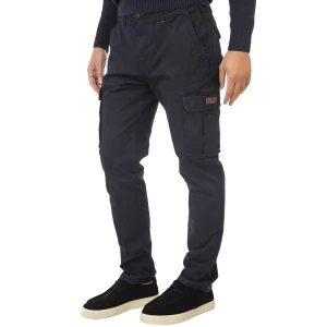 Duże męskie spodnie bojówki Double Urban Outfitters CCP-4001 granatowe (46R) | 46R