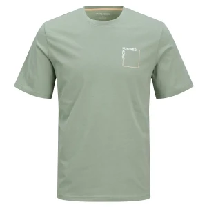 Duża męska koszulka z nadrukiem t-shirt Jack & Jones 12275755 jasnozielony (4XL) | 4XL