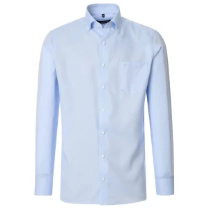 Duża męska elegancka gładka koszula długi rękaw NON IRON Casa Moda 344321400-100 błękitna (48R) | 48R