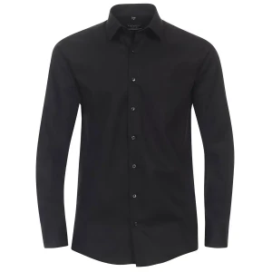 Duża męska gładka elegancka koszula z długim rękawem Redmond 140100-90 czarna (2XL) | 2XL