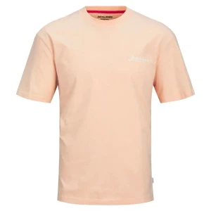 Duża męska koszulka z napisem Jack & Jones 12275808 brzoskwiniowa (4XL) | 4XL