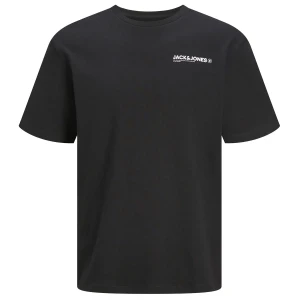 Duża męska koszulka z nadrukiem z tyłu Jack & Jones 12275758 czarna (5XL) | 5XL