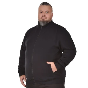 Duża męska cienka bluza rozpinana ze stójką Dark Side czarna (7XL) | 7XL